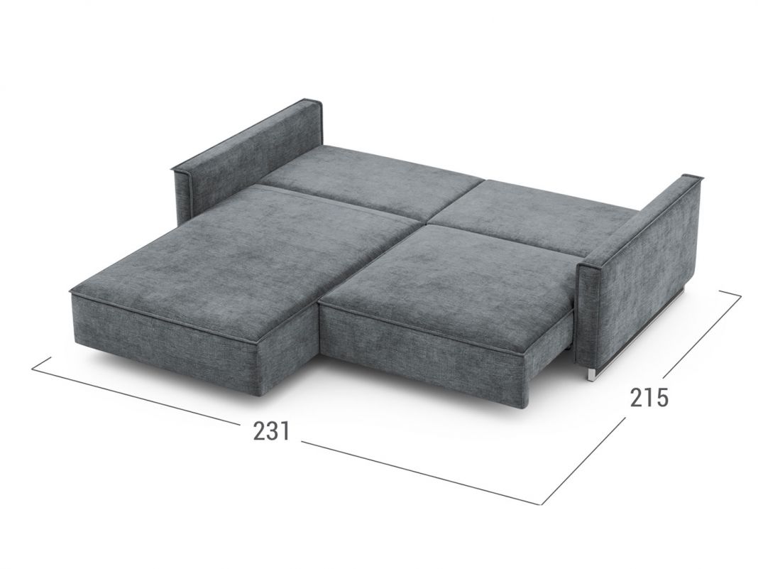 Угловой диван MOON 005 цвет серый (фото 207649)