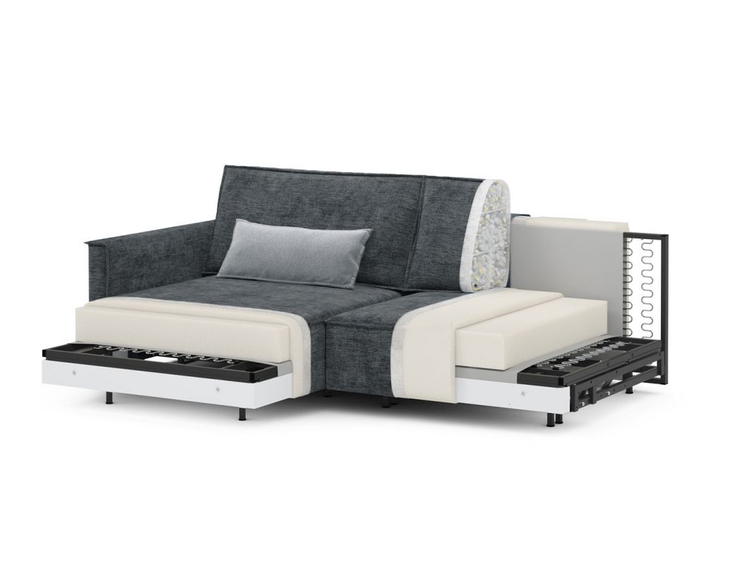 Угловой диван MOON 005 цвет серый (фото 207716)