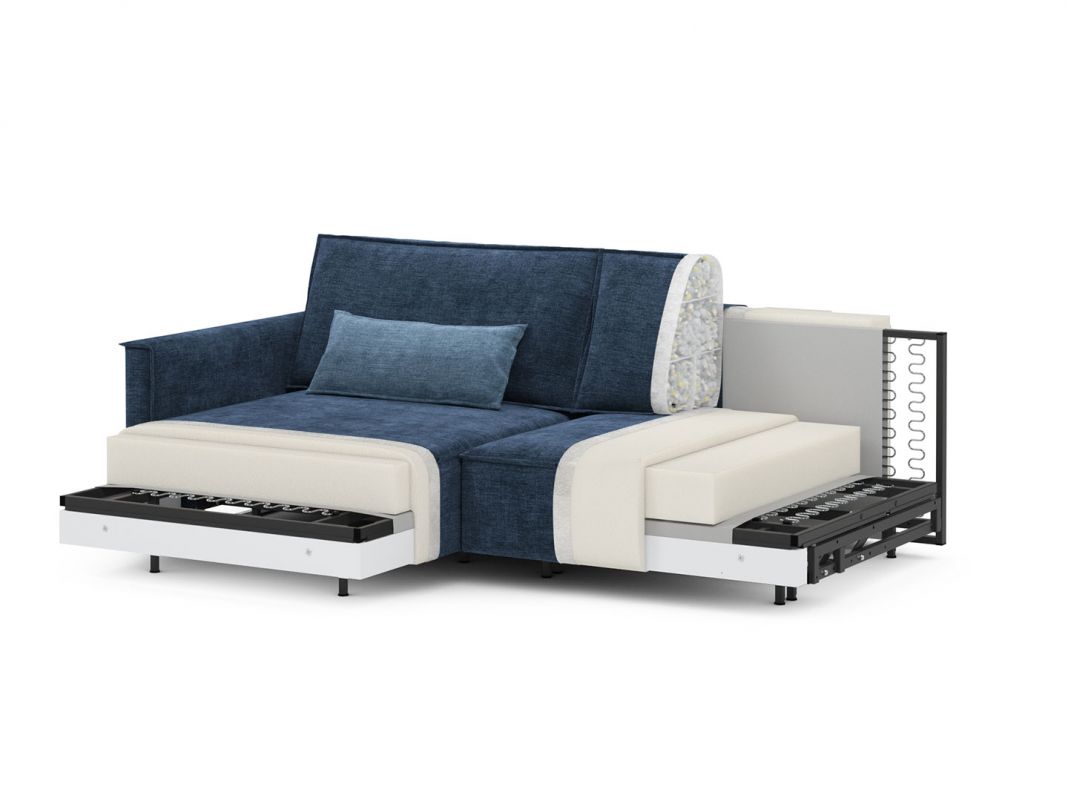 Угловой диван MOON 005 цвет синий (фото 207902)