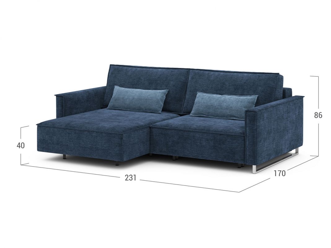 Угловой диван MOON 005 цвет синий (фото 207893)