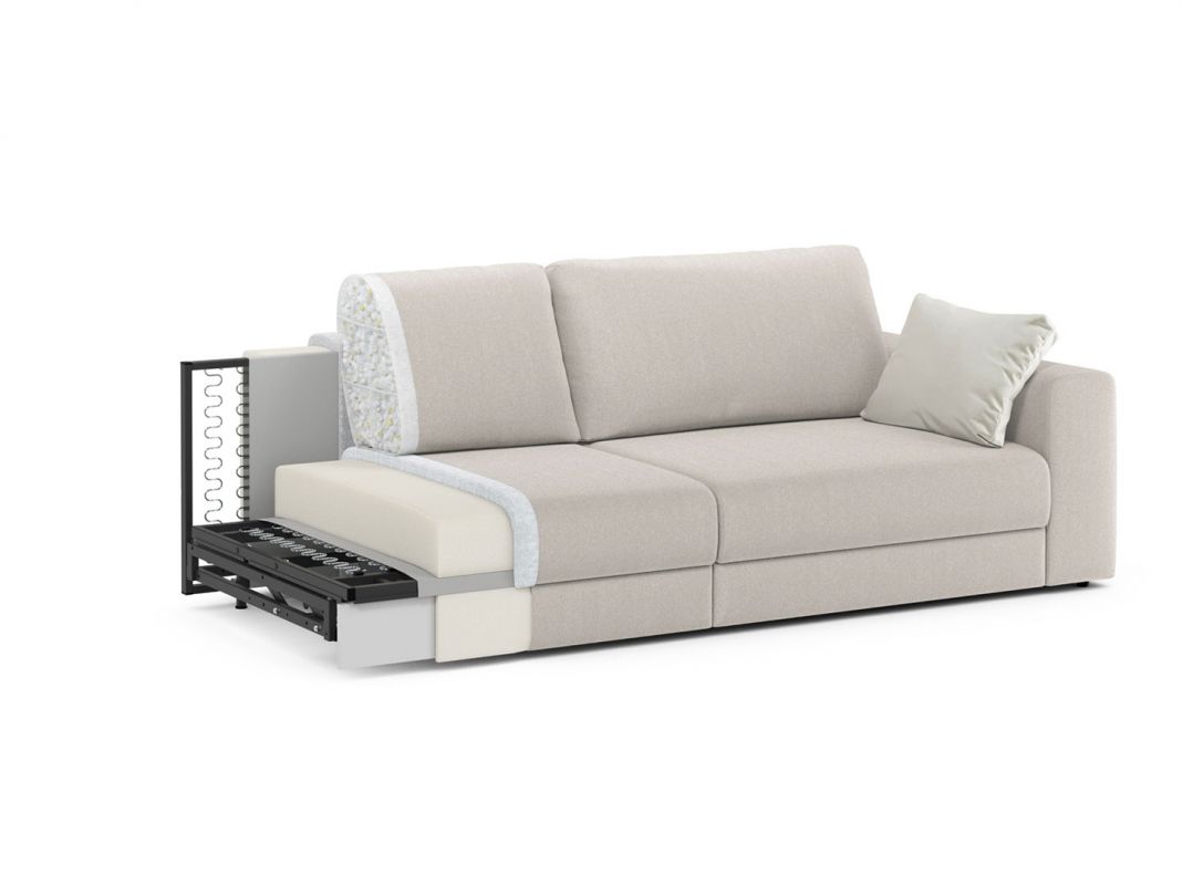 Диван MOON 007 цвет белый,бежевый (фото 208179)