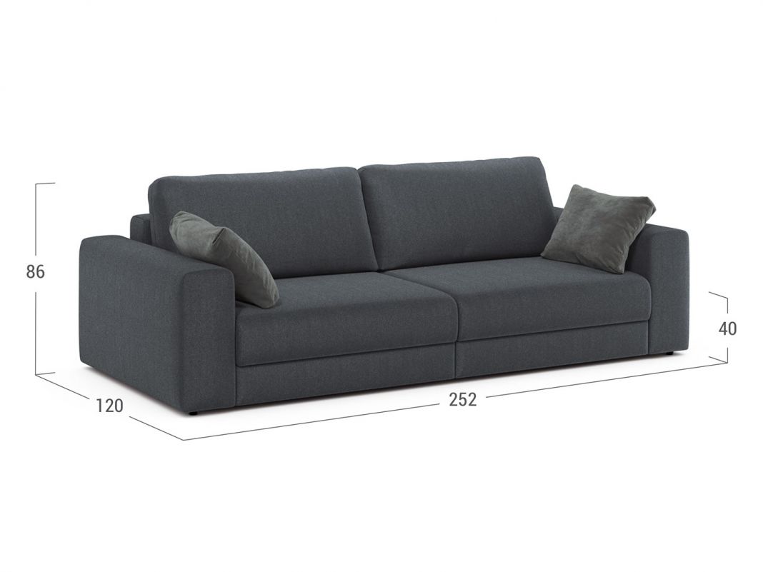 Диван MOON 007 цвет черный,серый (фото 208313)