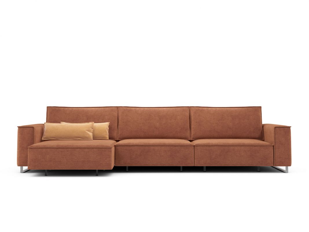 Угловой диван MOON 005 цвет оранжевый,красный (фото 208081)