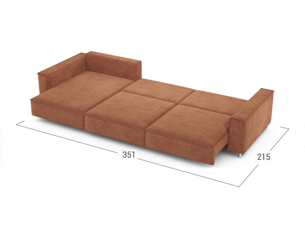 Угловой диван MOON 005 цвет оранжевый,красный (фото 208082)