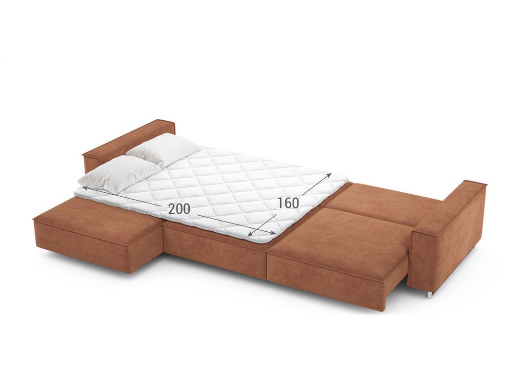 Угловой диван MOON 005 цвет оранжевый,красный (фото 208083)