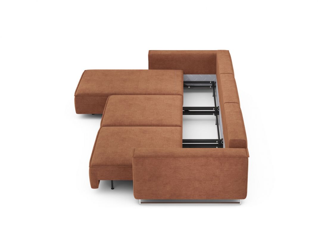 Угловой диван MOON 005 цвет оранжевый,красный (фото 208084)