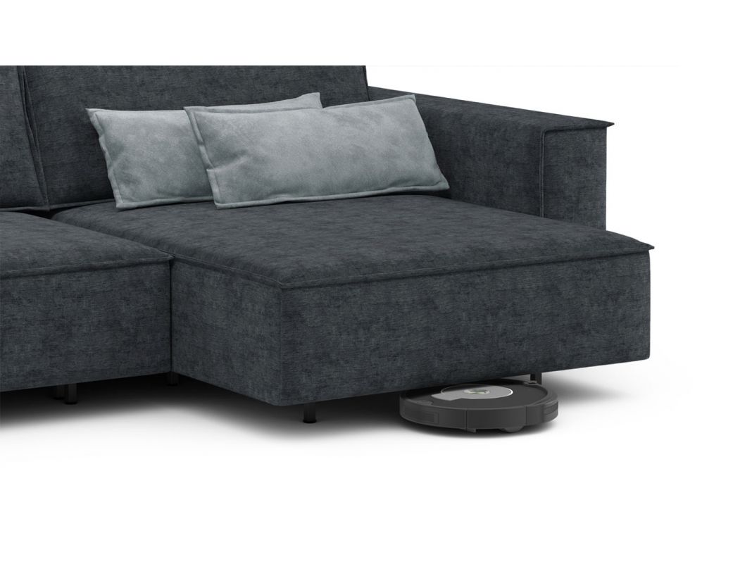 Угловой диван MOON 005 цвет черный,серый (фото 208140)