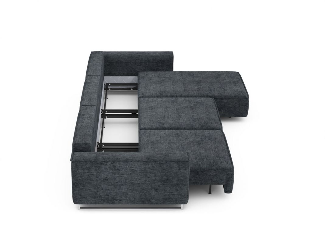 Угловой диван MOON 005 цвет черный,серый (фото 208136)