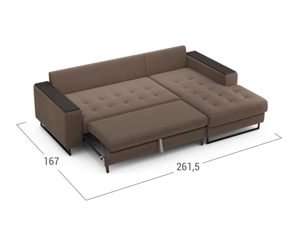 Угловой диван MOON 117 цвет коричневый (фото 208579)