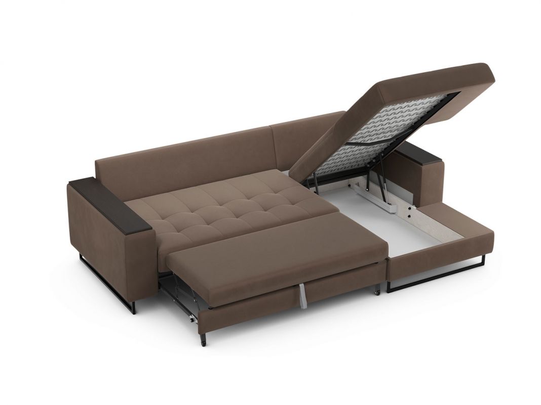 Угловой диван MOON 117 цвет коричневый (фото 208581)