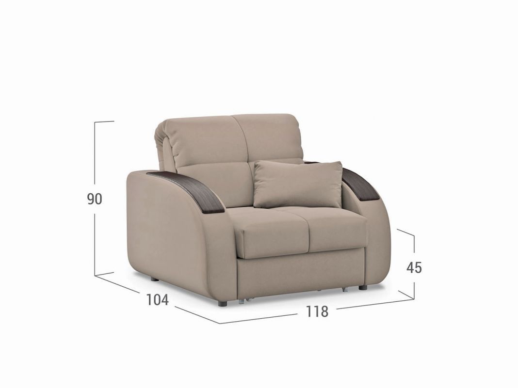 Кресло-кровать Рио 109 цвет бежевый (фото 152179)