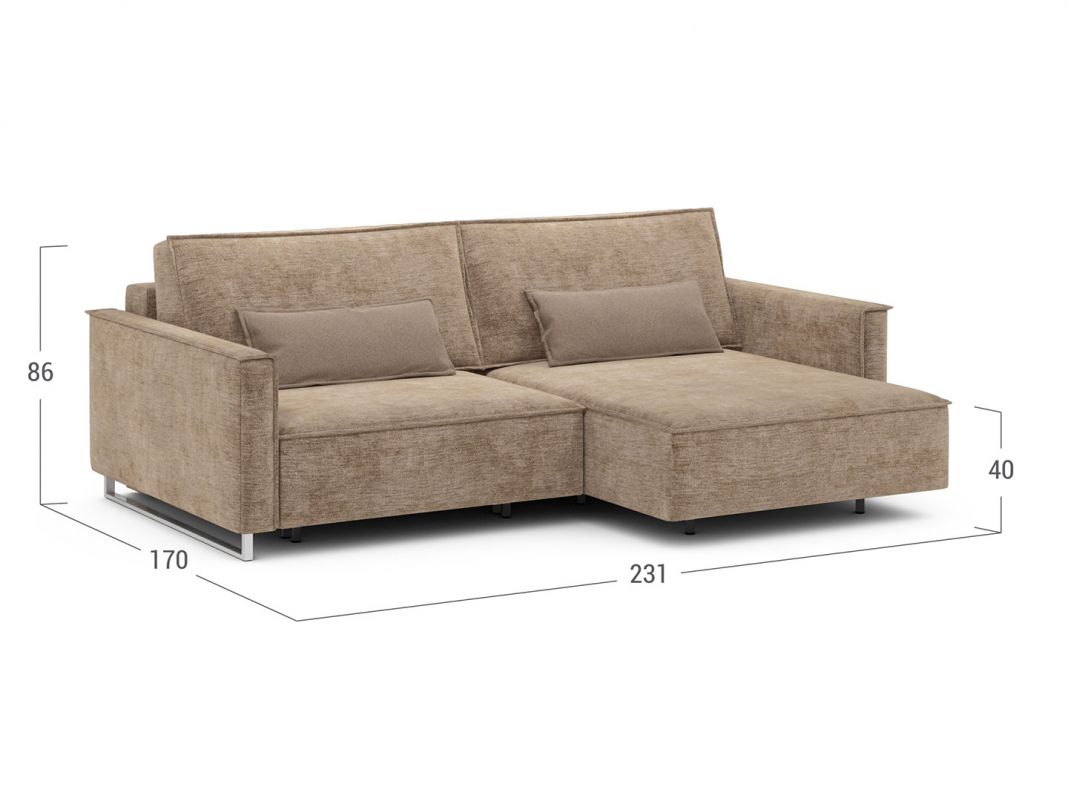 Угловой диван MOON 005 цвет коричневый (фото 213588)