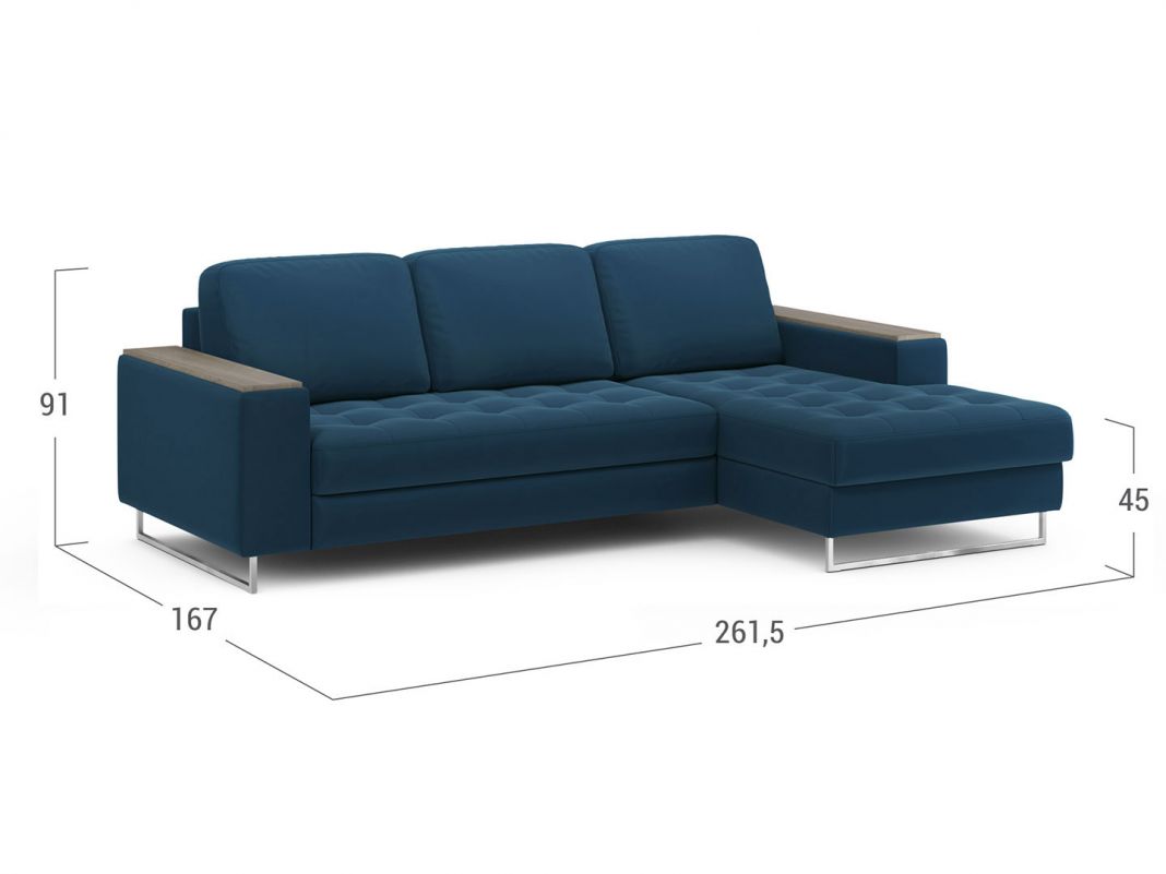 Угловой диван MOON 117 цвет синий (фото 215454)