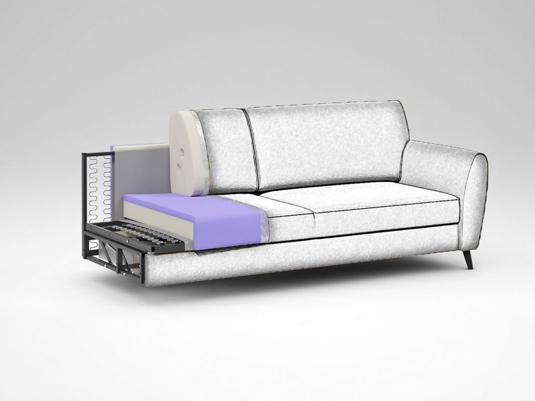 Диван MOON 176 цвет красный,розовый (фото 216608)