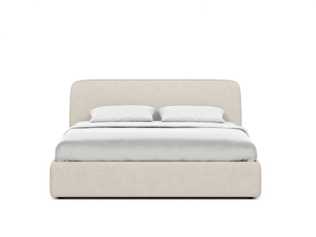 Кровать с подъёмным механизмом MOON 1008 цвет белый,бежевый (фото 218930)