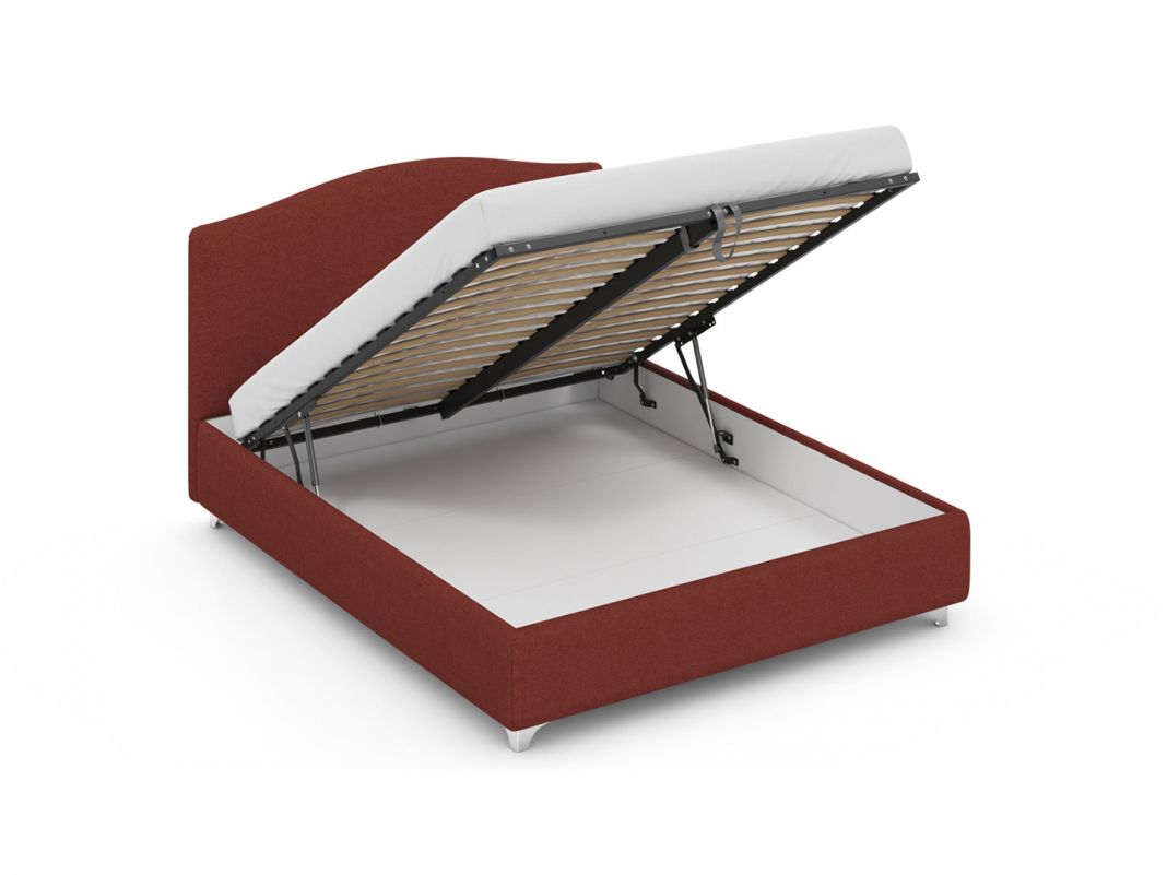 Кровать с подъемным механизмом MOON 1158 цвет красный,бордовый (фото 225028)
