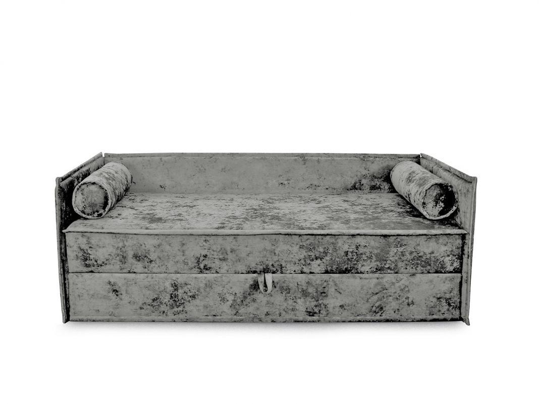 Диван тахта Гудвин с валиками цвет серый (фото 236735)