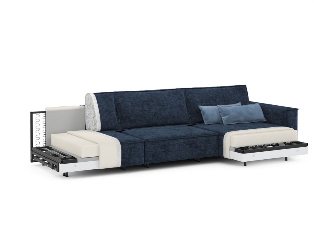 Угловой диван MOON 005 цвет синий (фото 237004)