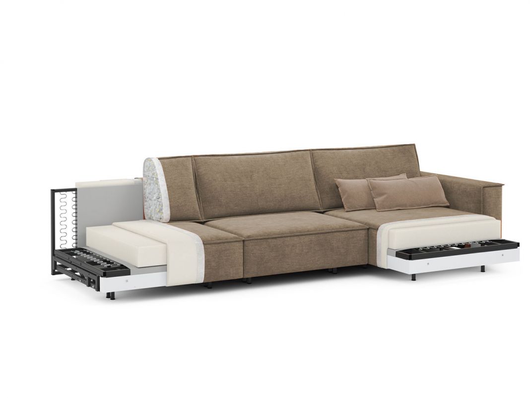 Угловой диван MOON 005 цвет коричневый (фото 237059)