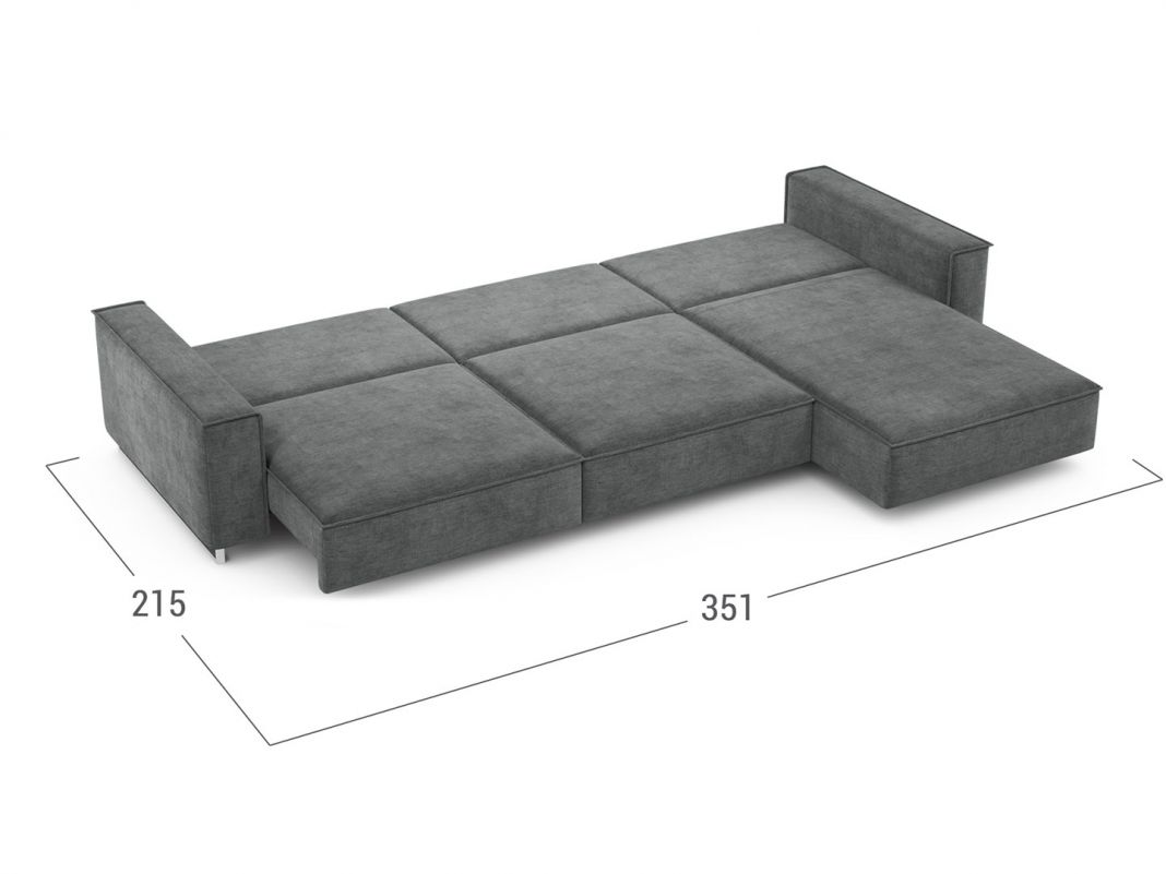 Угловой диван MOON 005 цвет серый (фото 237107)