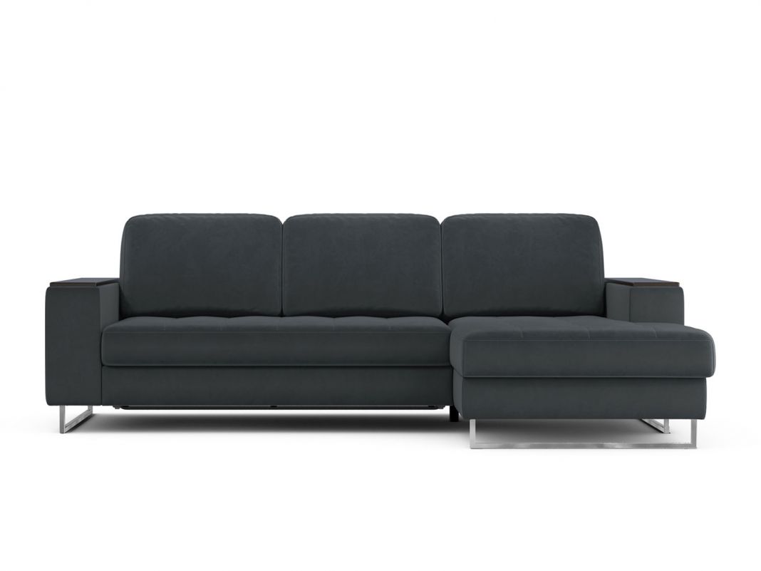 Угловой диван MOON 117 цвет черный,серый (фото 248132)