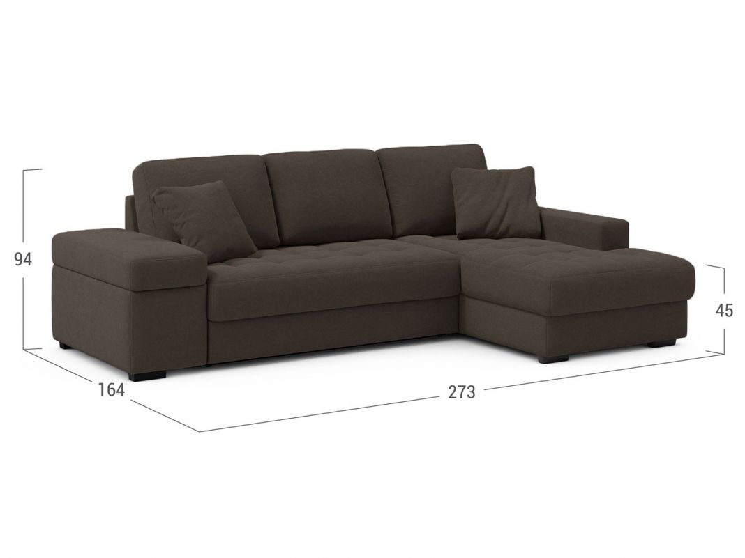 Угловой диван MOON 107 цвет коричневый (фото 248062)