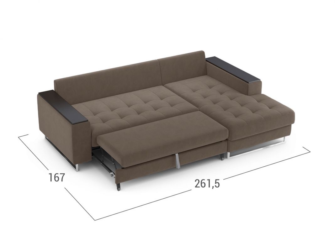 Угловой диван MOON 117 цвет коричневый (фото 248269)