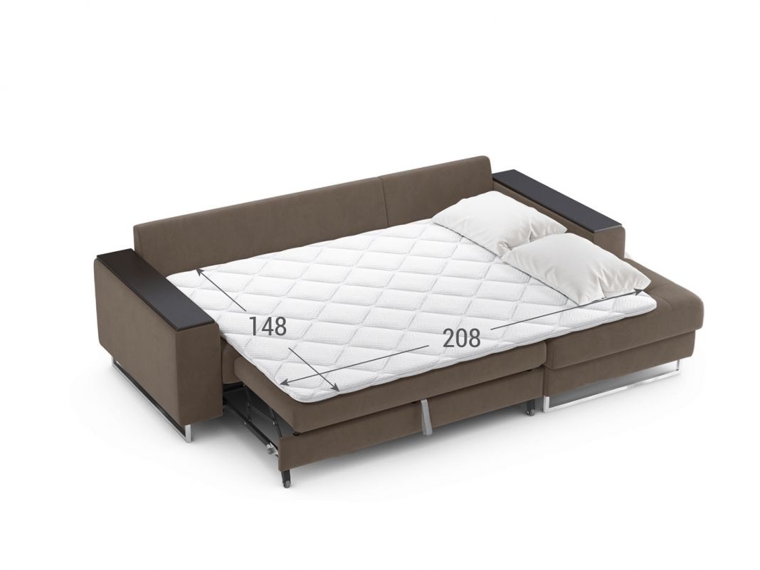 Угловой диван MOON 117 цвет коричневый (фото 248270)