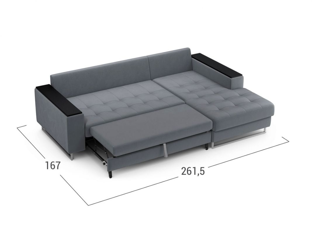 Угловой диван MOON 117 цвет серый (фото 248440)