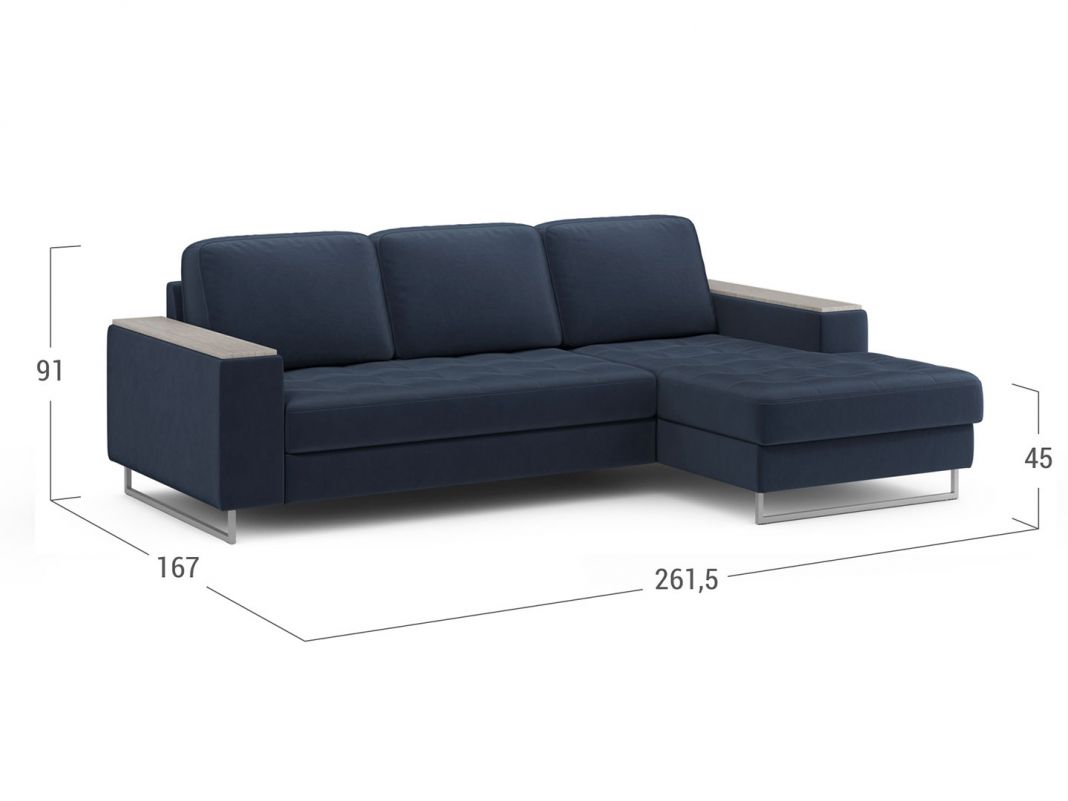 Угловой диван MOON 117 цвет синий (фото 248526)