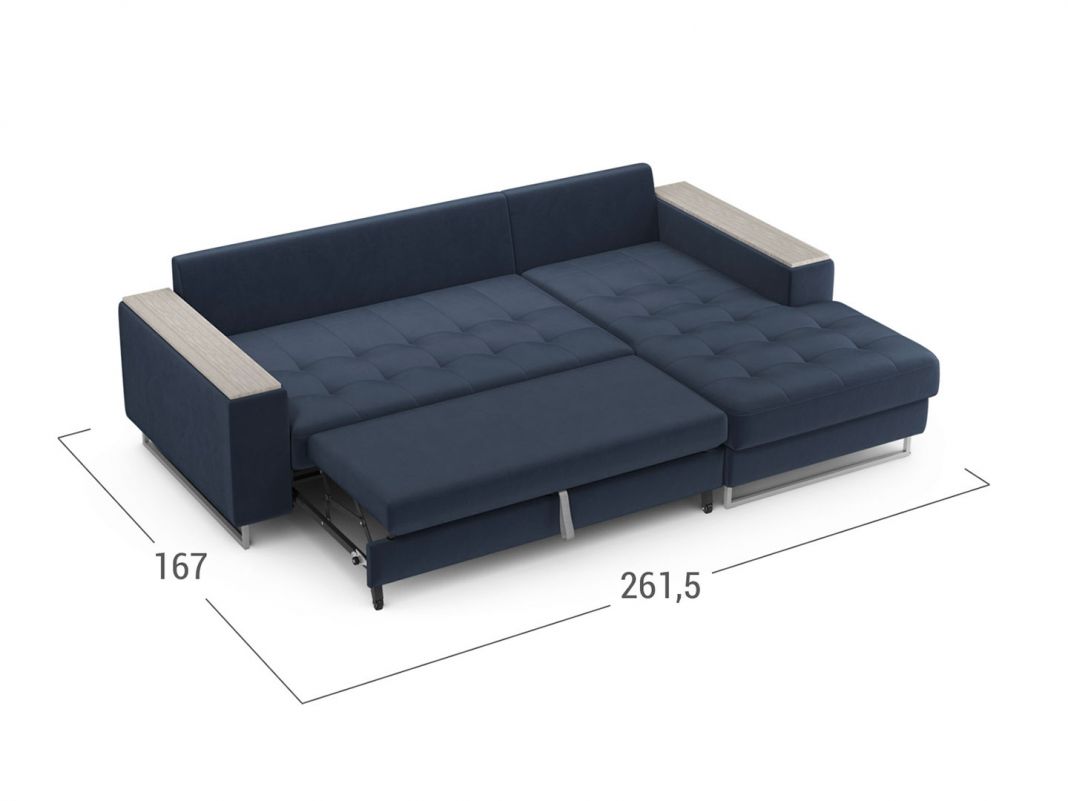 Угловой диван MOON 117 цвет синий (фото 248528)