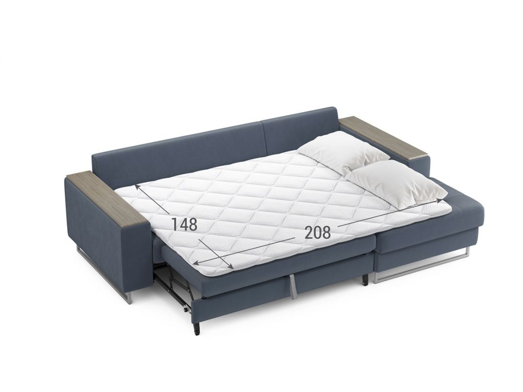 Угловой диван MOON 117 цвет серый,синий (фото 248619)