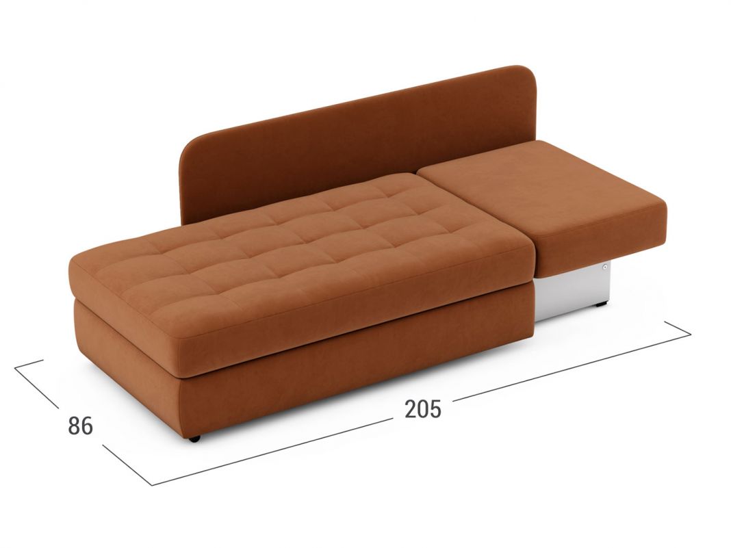 Диван кушетка MOON 074 цвет оранжевый,рыжый (фото 252070)