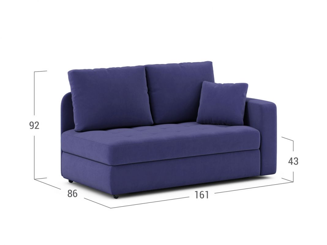 Диван кушетка MOON 074 цвет синий,сиреневый (фото 252109)