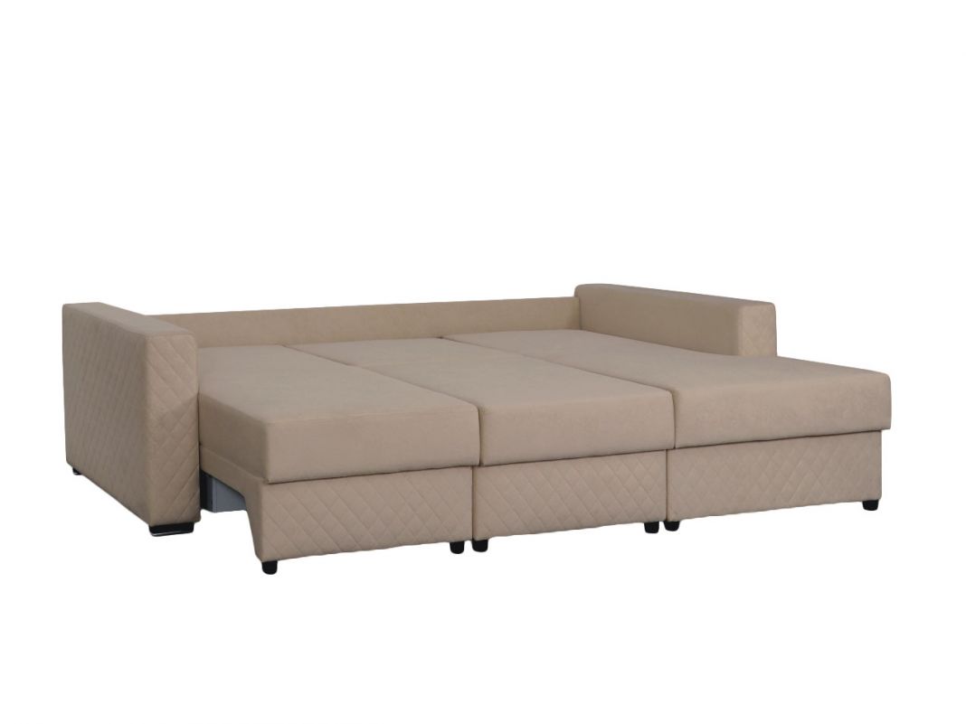 Угловой диван Неаполь-2 цвет бежевый,коричневый (фото 174373)