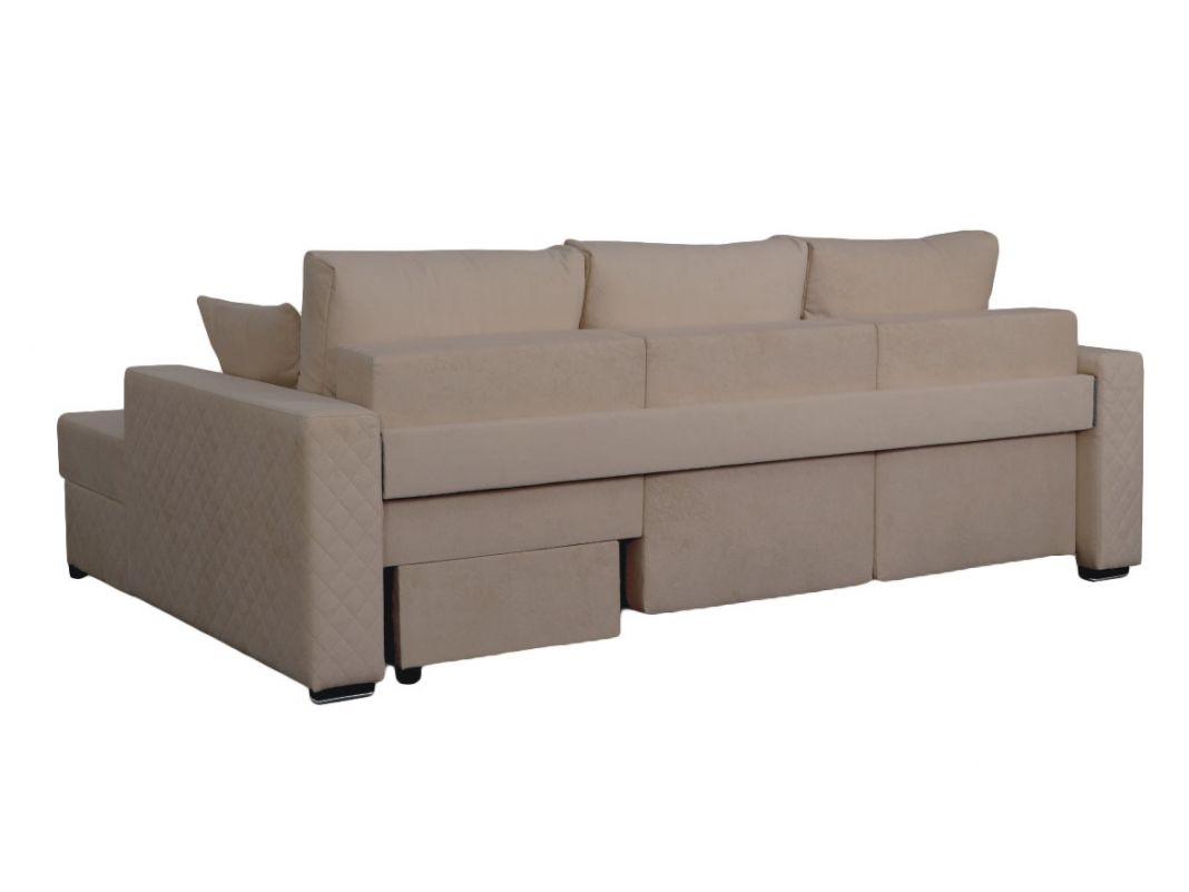 Угловой диван Неаполь-2 цвет бежевый,коричневый (фото 174375)