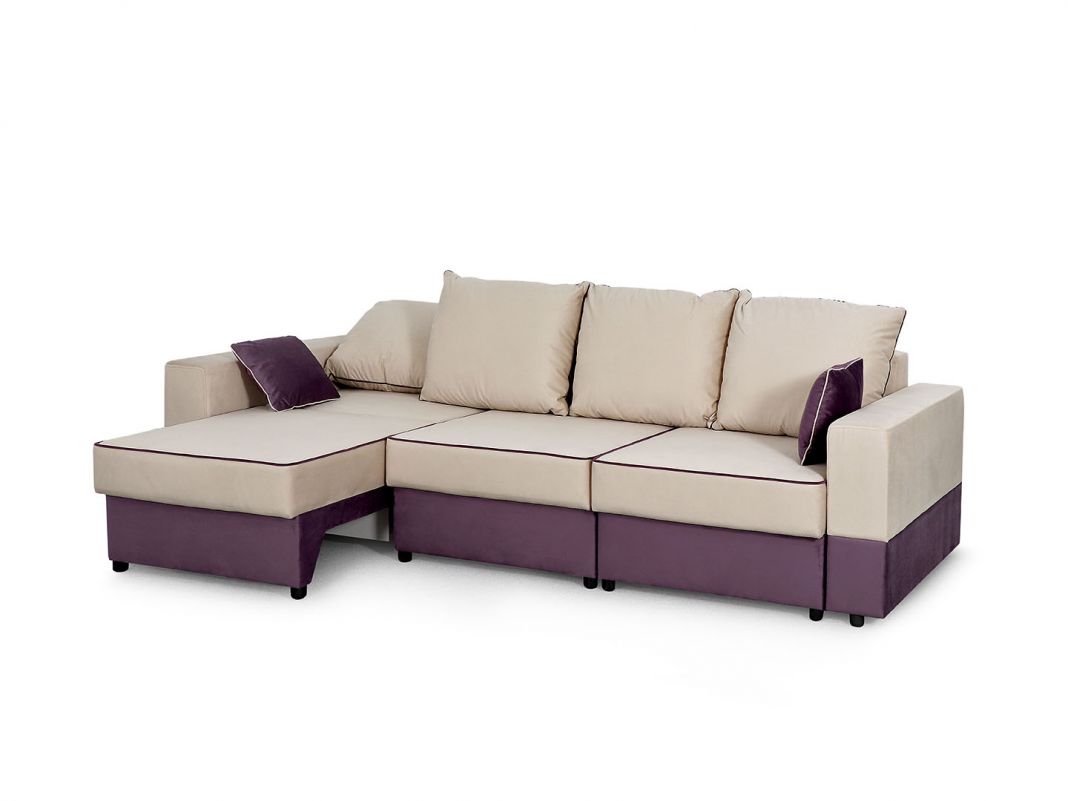 Диван Бостон 2400 цвет бежевый,фиолетовый (фото 168783)