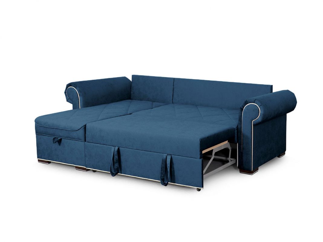 Угловой диван Цезарь цвет синий (фото 202300)