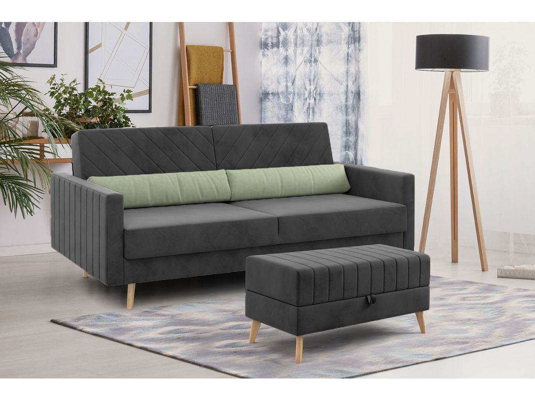 Диван Норд цвет черный,серый (фото 252985)