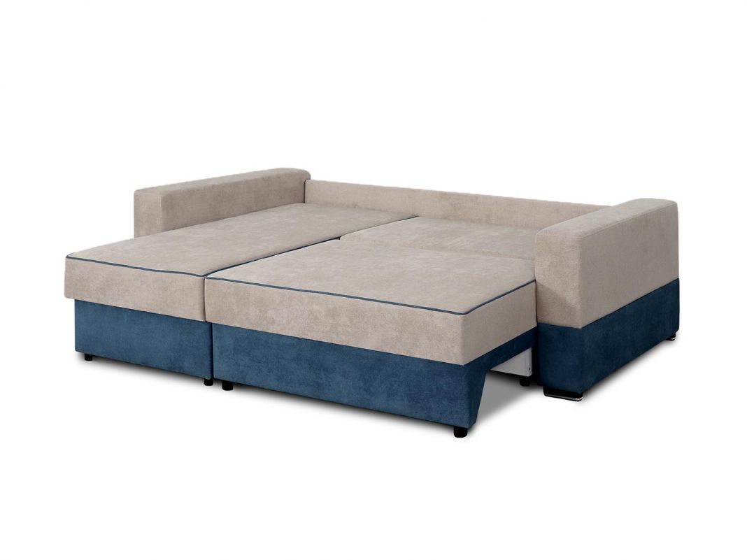 Угловой диван Бостон цвет бежевый,синий (фото 252562)