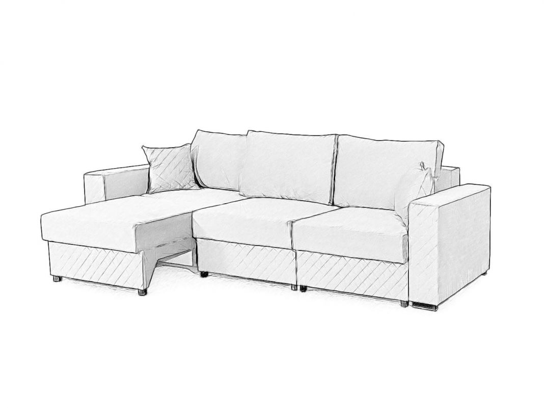 Диван Неаполь-1 цвет синий,голубой (фото 202074)