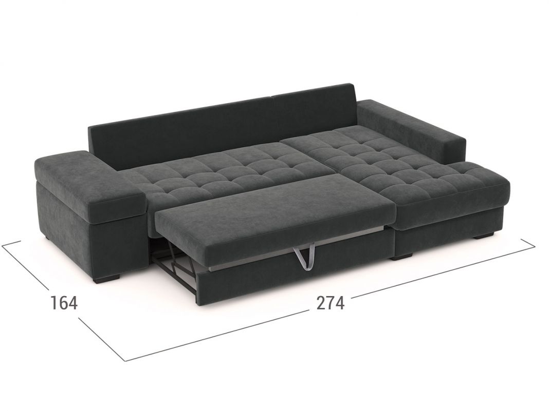 Угловой диван MOON 107 цвет серый (фото 253846)