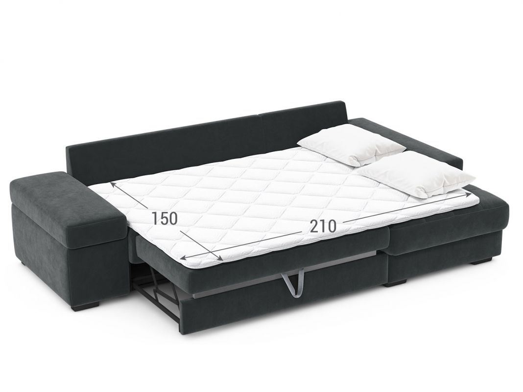 Угловой диван MOON 107 цвет серый (фото 253847)