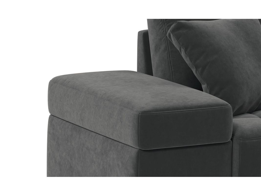 Угловой диван MOON 107 цвет серый (фото 253850)