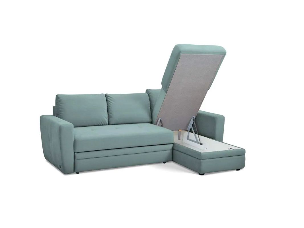 Угловой диван Лакки цвет зеленый,бирюза (фото 254244)