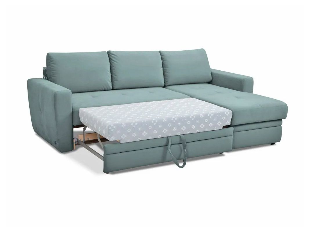 Угловой диван Лакки цвет зеленый,бирюза (фото 254245)