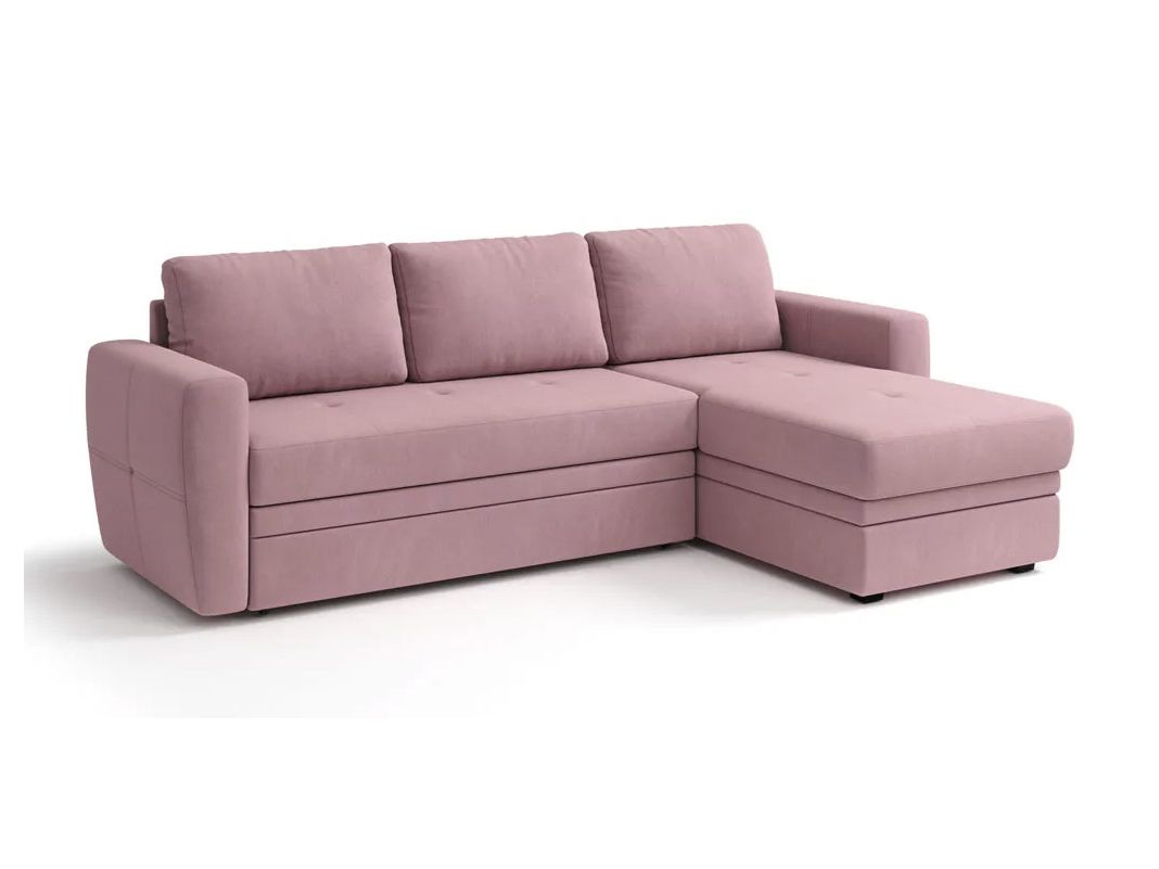 Угловой диван Лакки цвет розовый (фото 179766)
