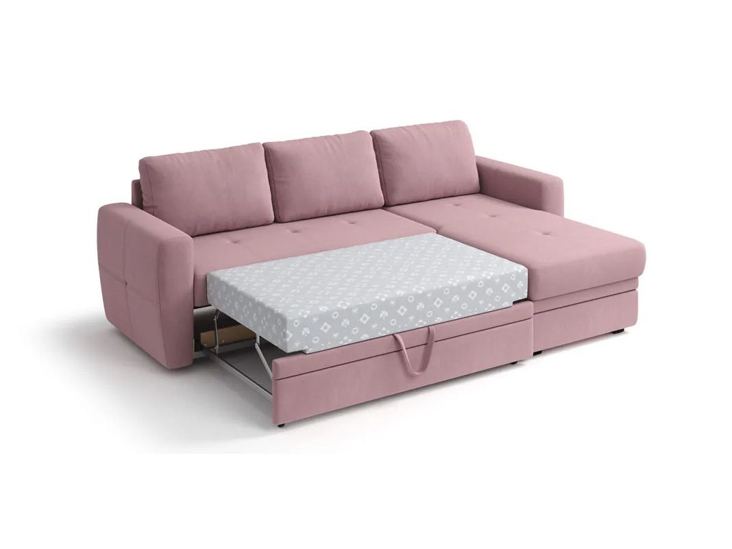 Угловой диван Лакки цвет розовый (фото 179769)