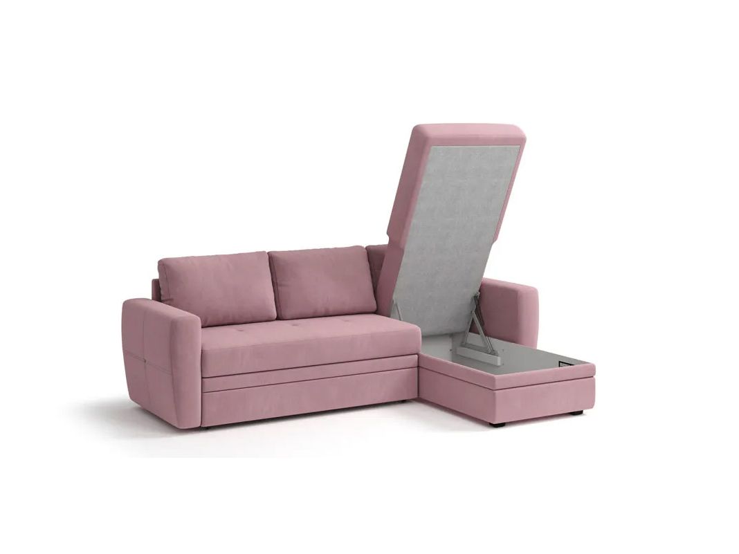 Угловой диван Лакки цвет розовый (фото 179770)