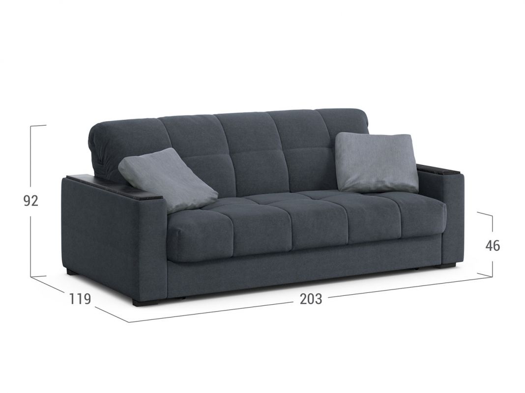 Диван MOON 107 цвет черный,серый (фото 254082)